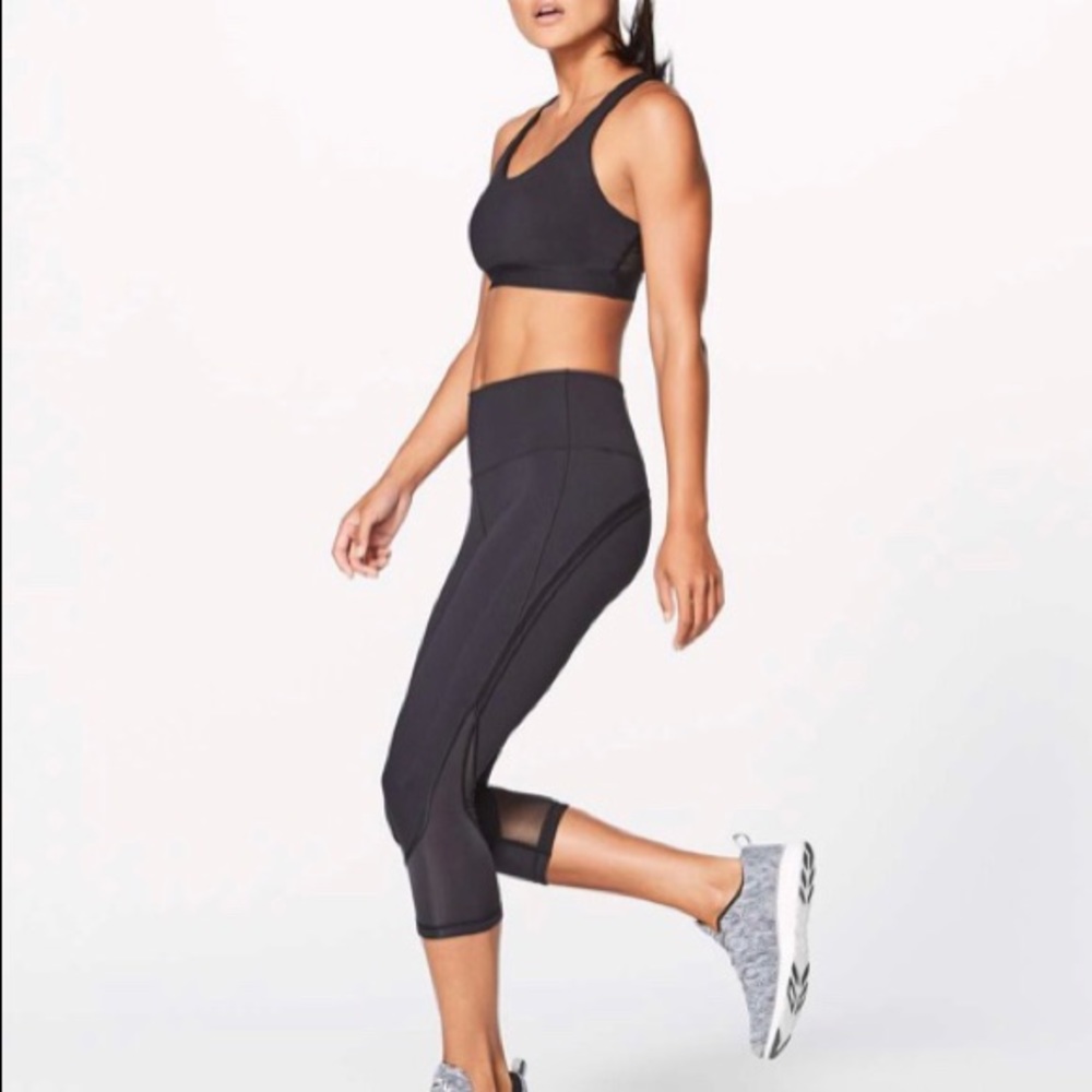 LULU LEMON FRESH IN MESH CROP LEGGINGS (19”)